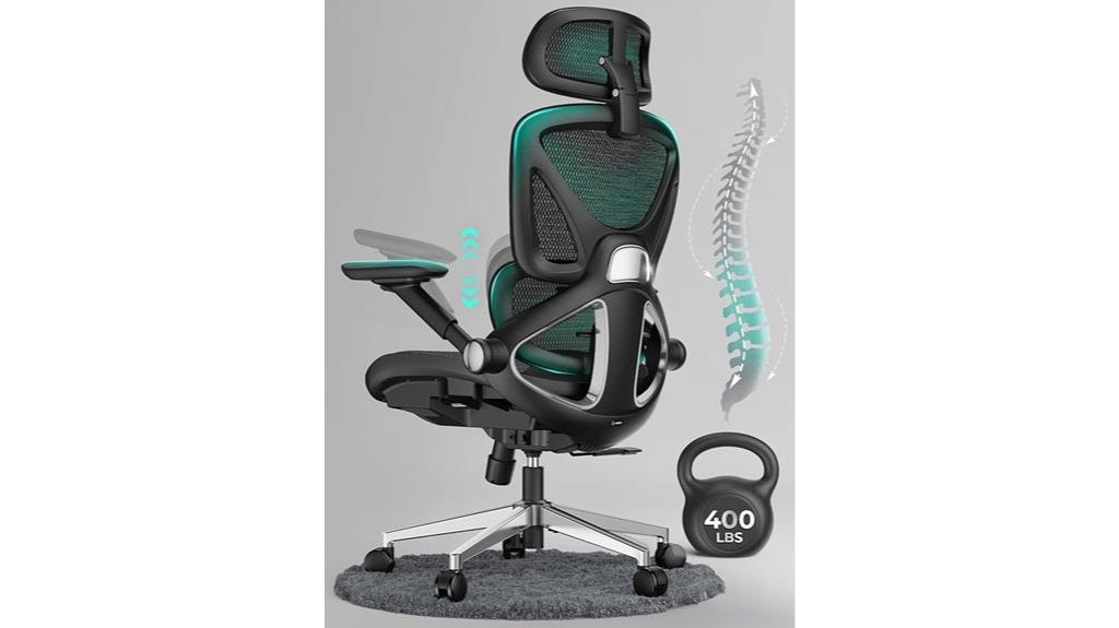 adjustable lumbar flip arms