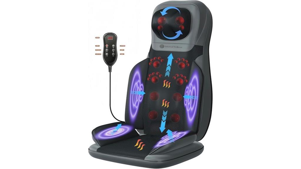 black heated shiatsu chair