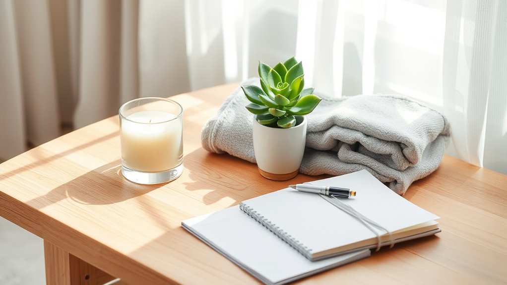 gather relaxation essentials beforehand