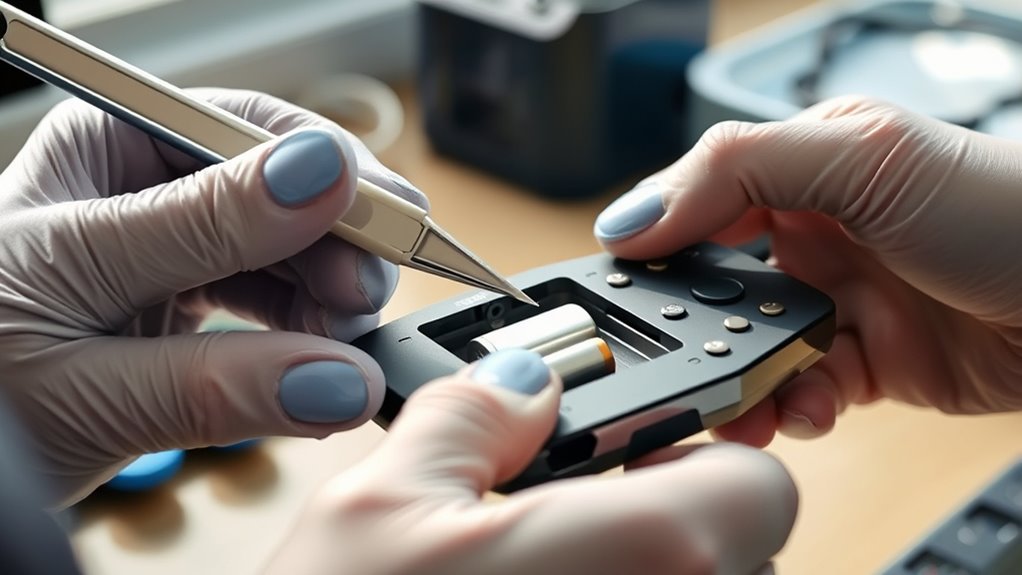 handle batteries with care