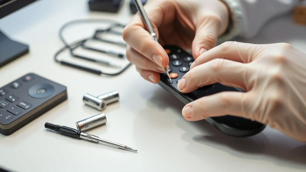 insert batteries properly aligned