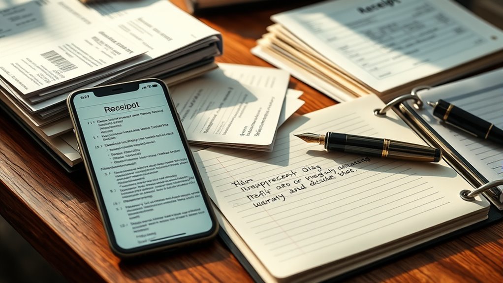 keep receipts and records