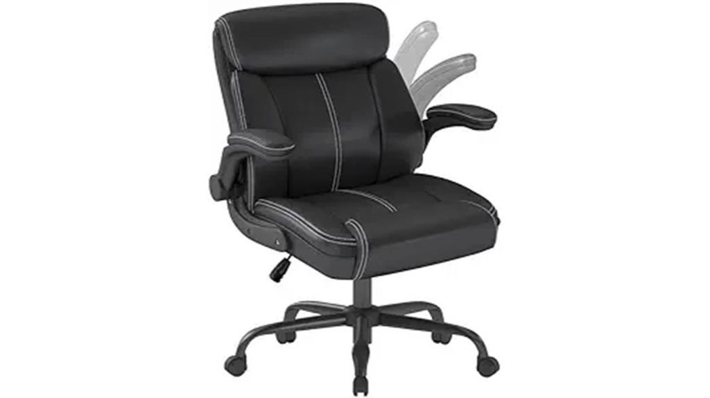 leather office chair with lumbar