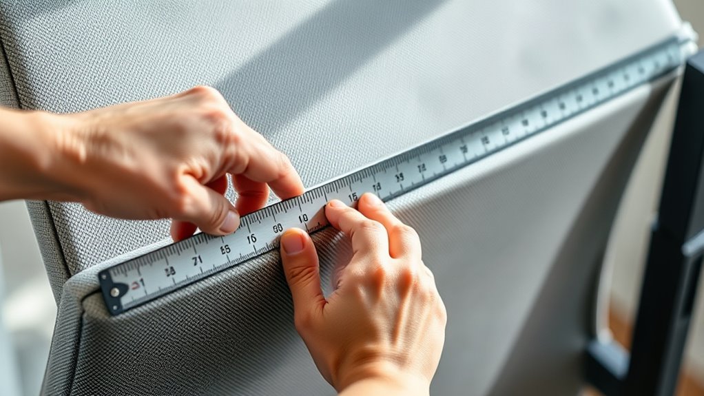 measure seat width accurately