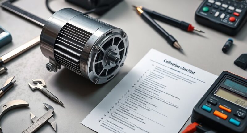 motor calibration preparation checklist