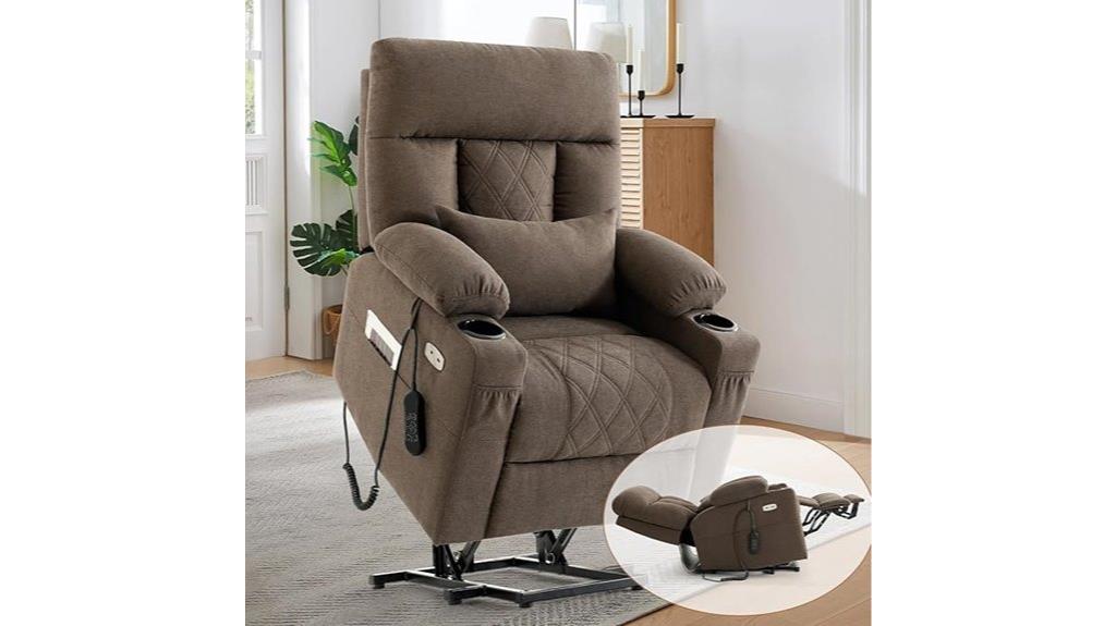 recliner with massage heat