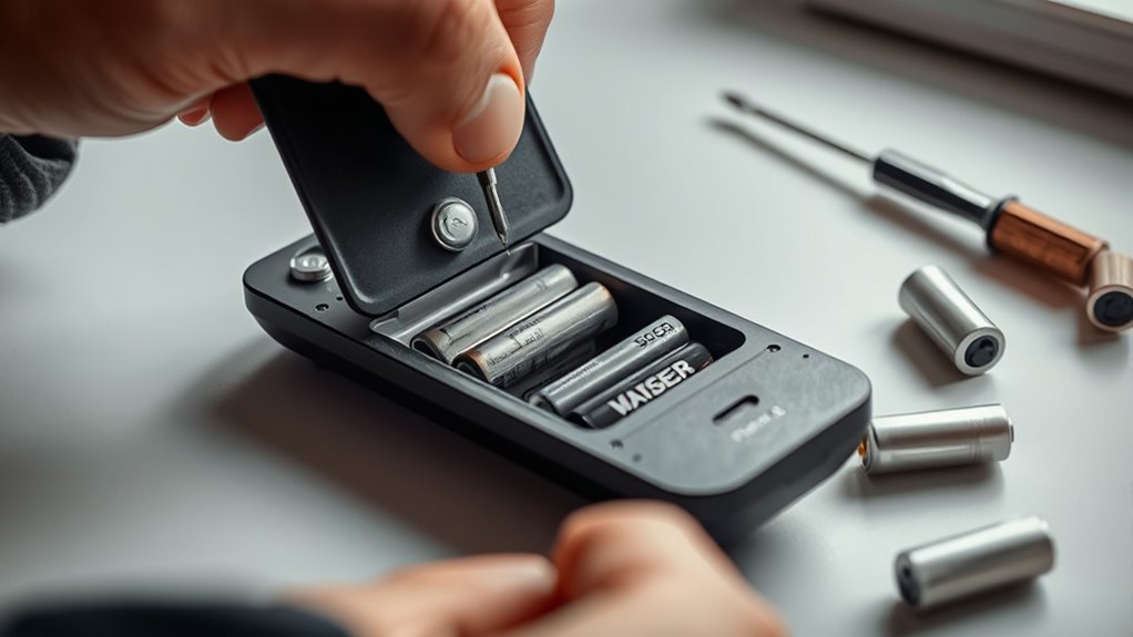 remove old batteries carefully