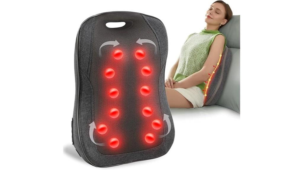 shiatsu back massager with heat