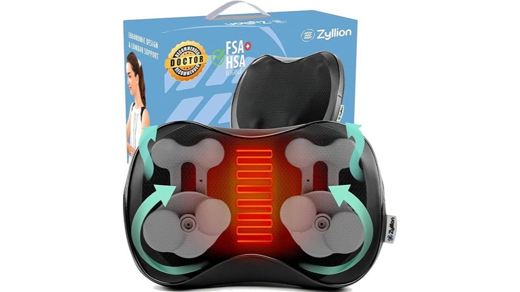shiatsu massager with heat