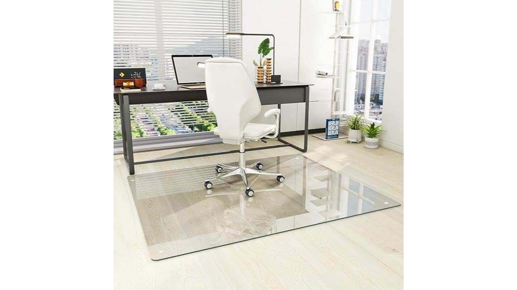 tempered glass office floor