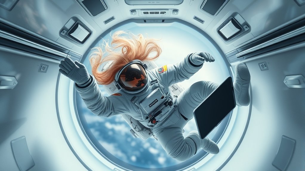 weightless space maneuvering challenges