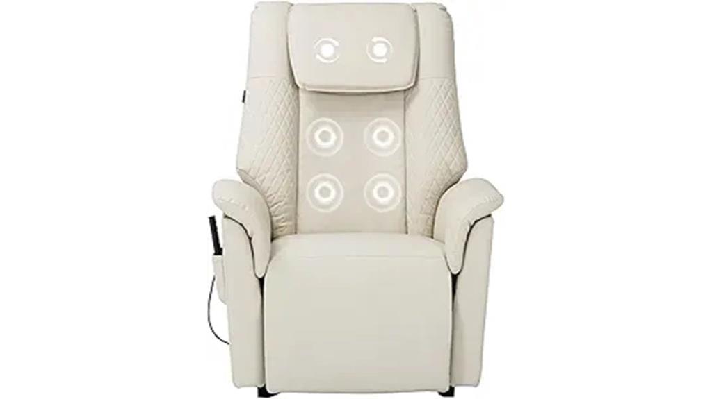 white recliner massage chair