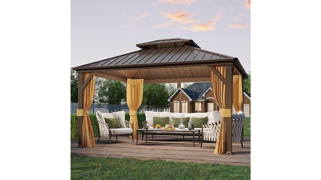10x12 gazebo with curtains