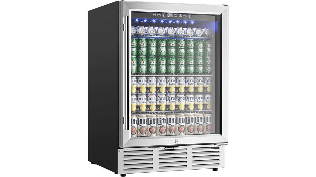 24 inch glass door refrigerator