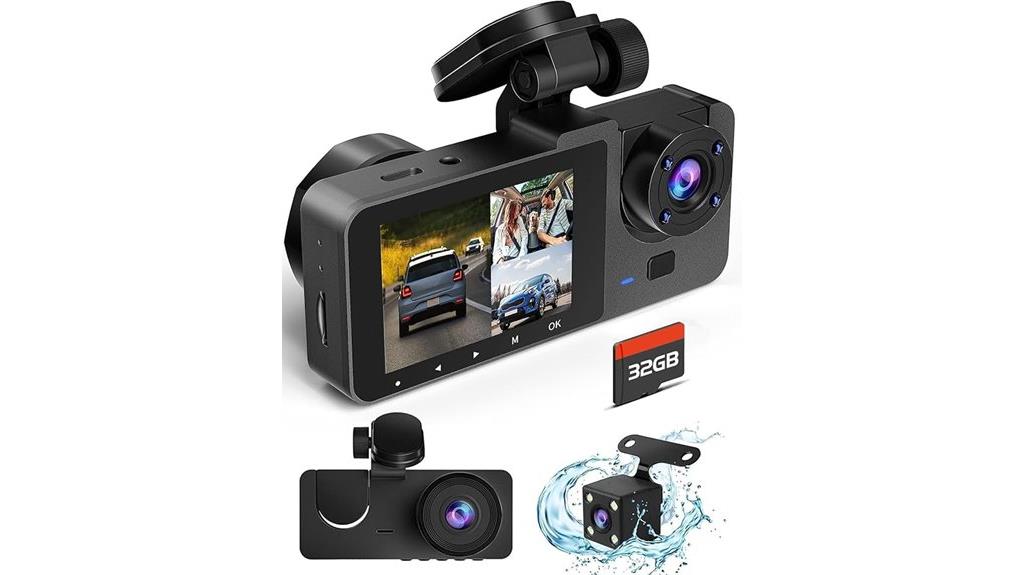 4k front rear dash cam