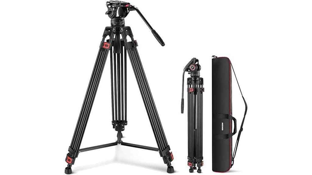 74 inch fluid head tripod