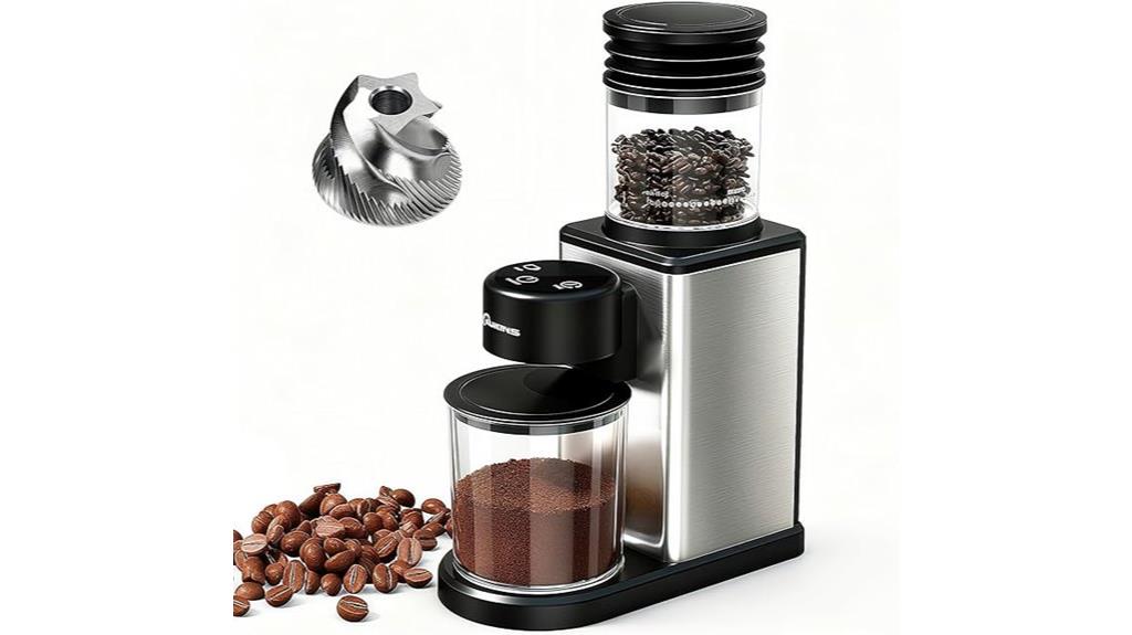 adjustable conical burr grinder