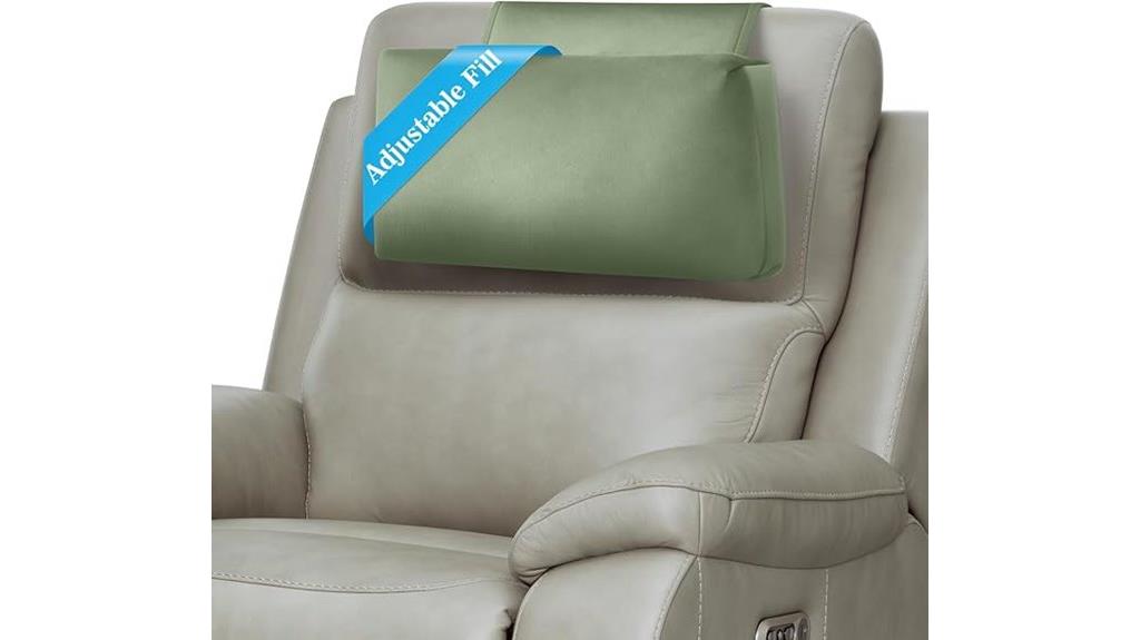adjustable recliner headrest pillow