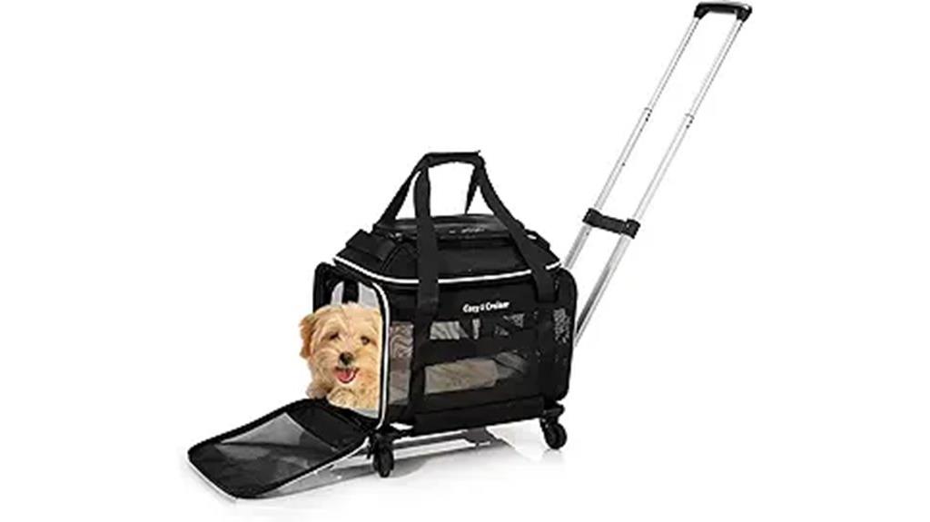 airline approved wheel pet carrier