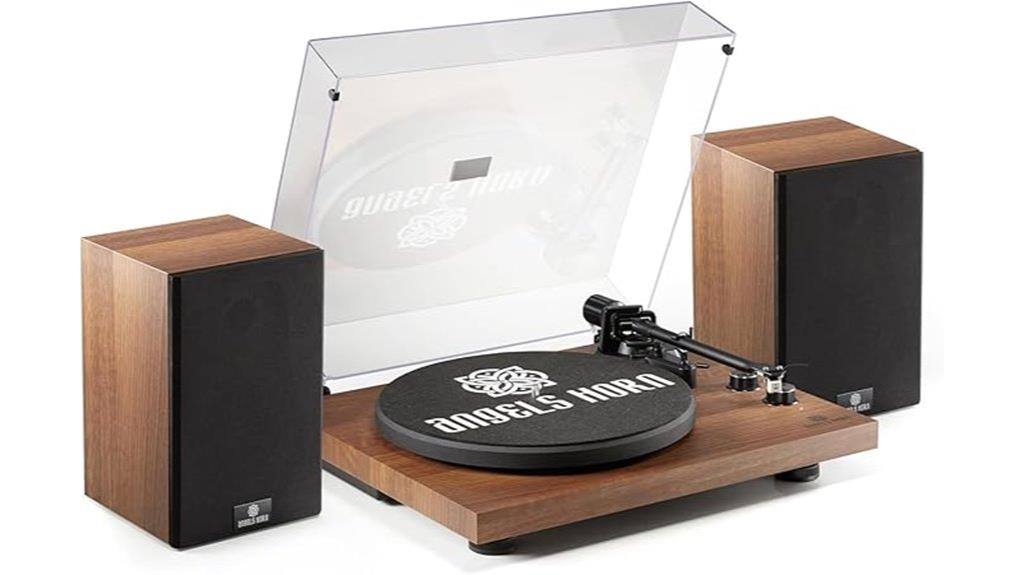 angels horn bluetooth record player