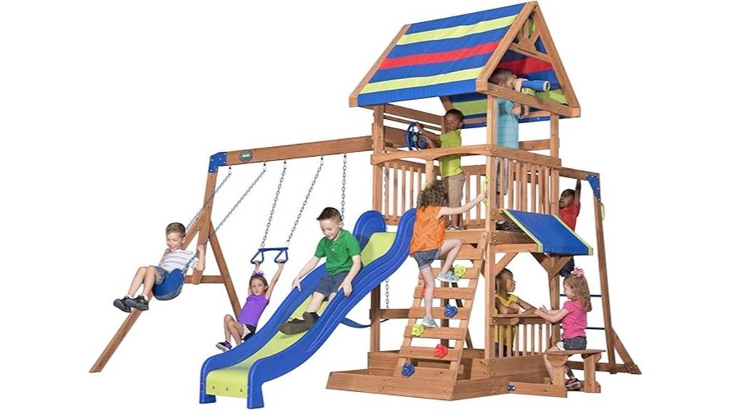 beachfront cedar swing set
