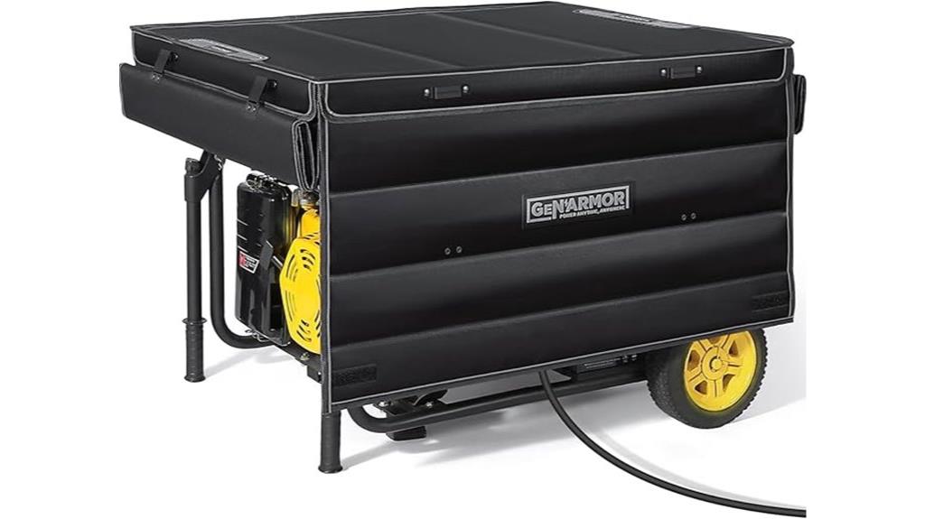 black outdoor generator cover