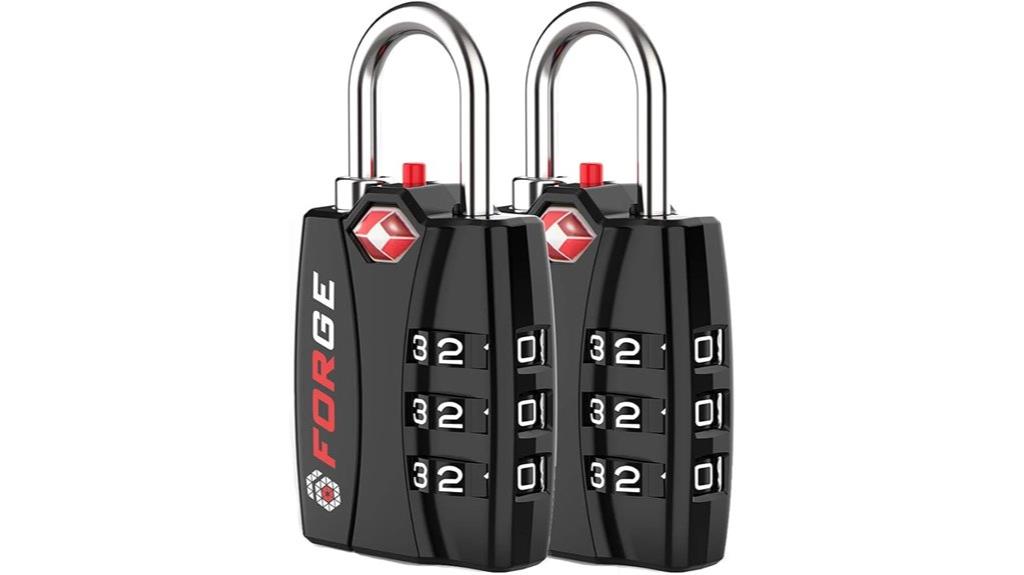 black tsa approved luggage locks