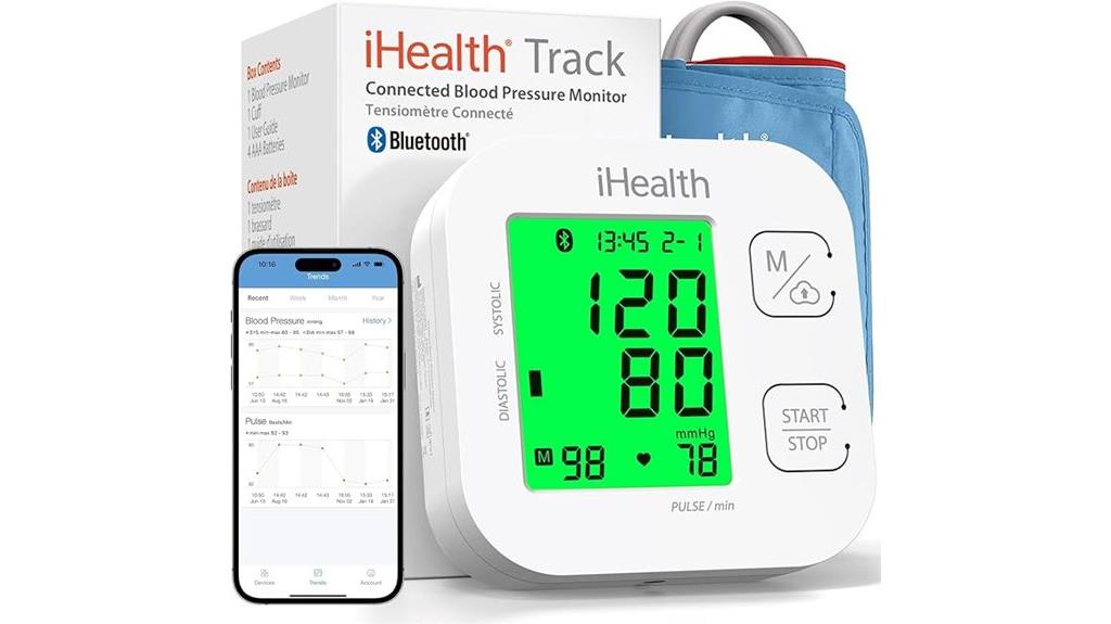 bluetooth enabled blood pressure monitor