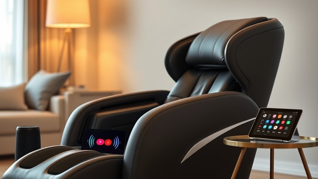 bluetooth enabled massage relaxation