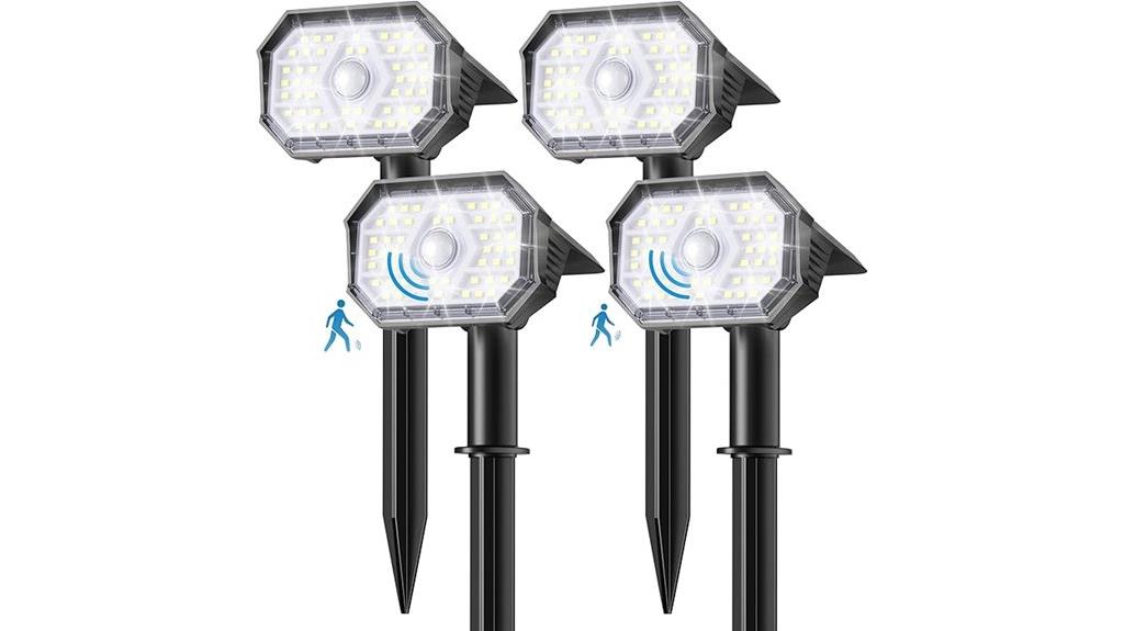 bright solar waterproof spotlights