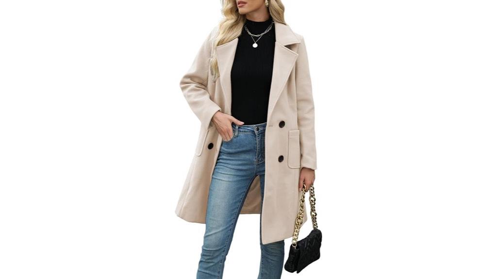 camel wool double coat