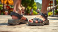comfortable walking sandal options