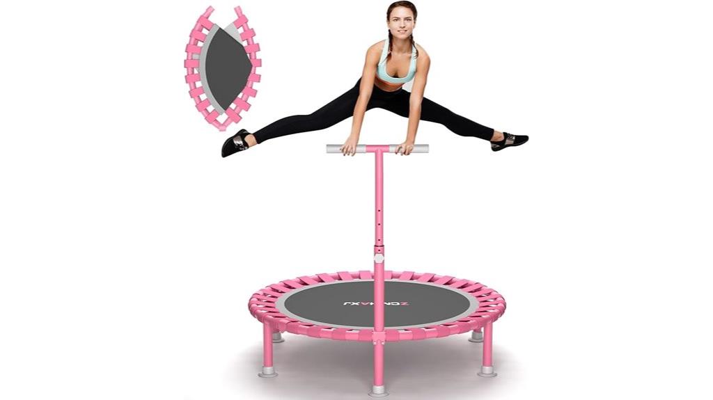 compact indoor fitness trampoline