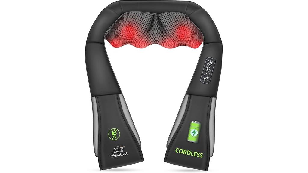 cordless shiatsu heat massager