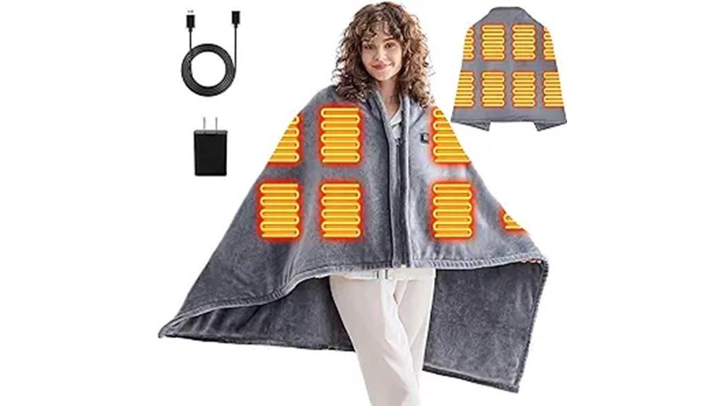 cordless travel heated blanket