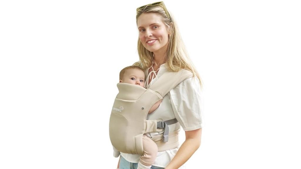 cream growsny baby carrier