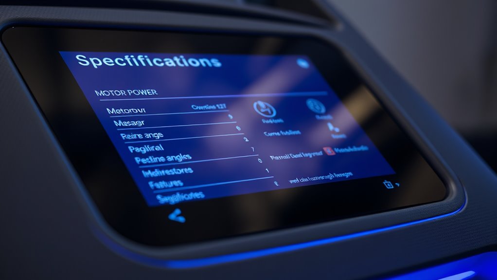 decoding massage chair specs