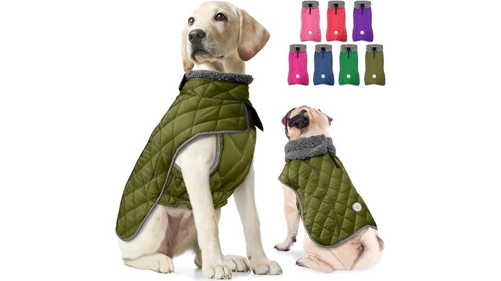 dog coat with harness hole
