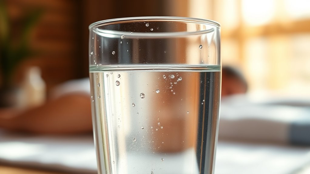 drink water post massage