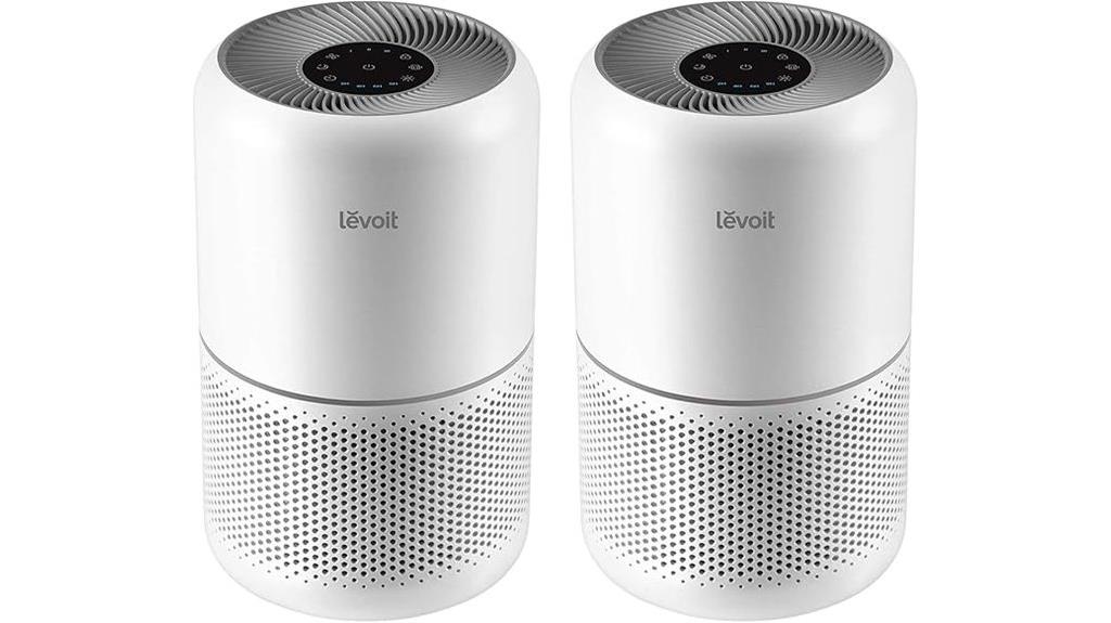 dual levoit air purifiers