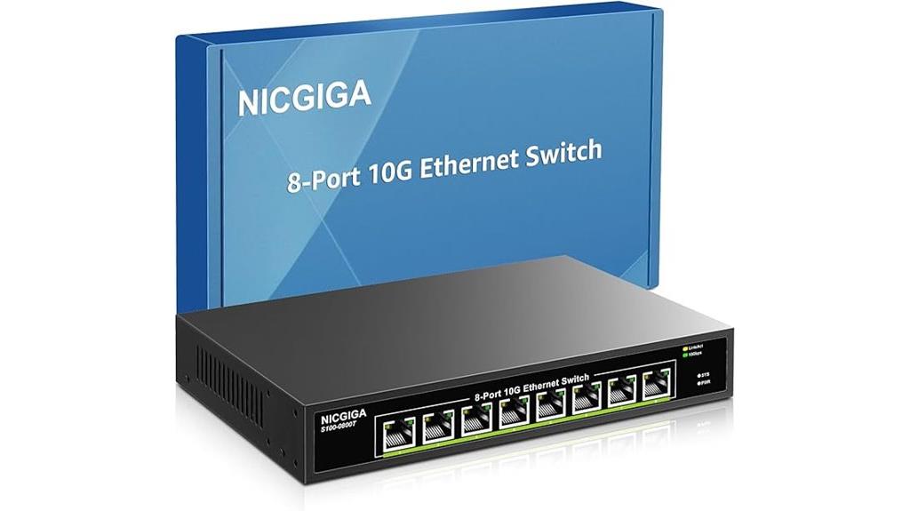eight port 10g unmanaged switch