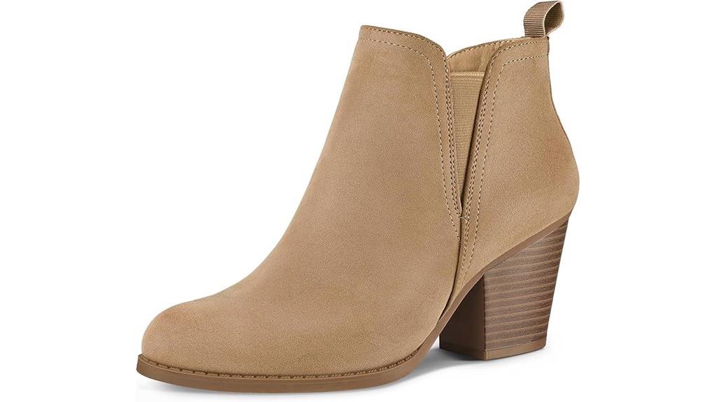 elastic panel chunky heels