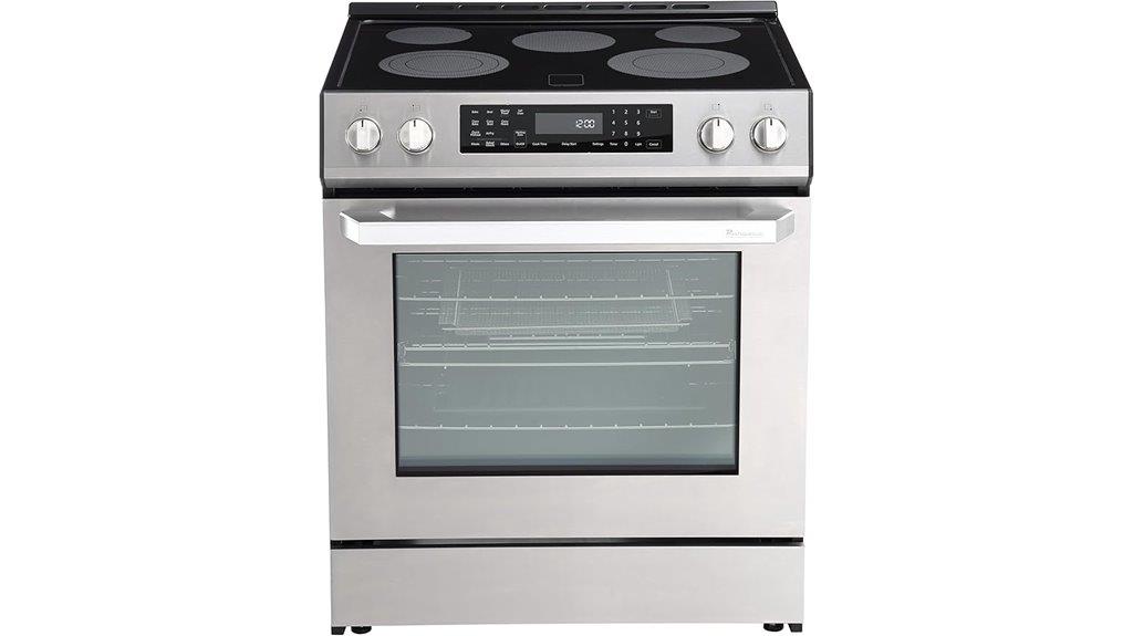 electric range with airfry
