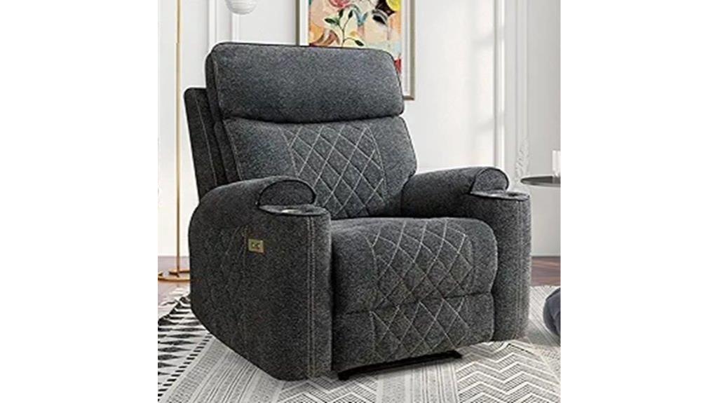 electric soft fabric recliner