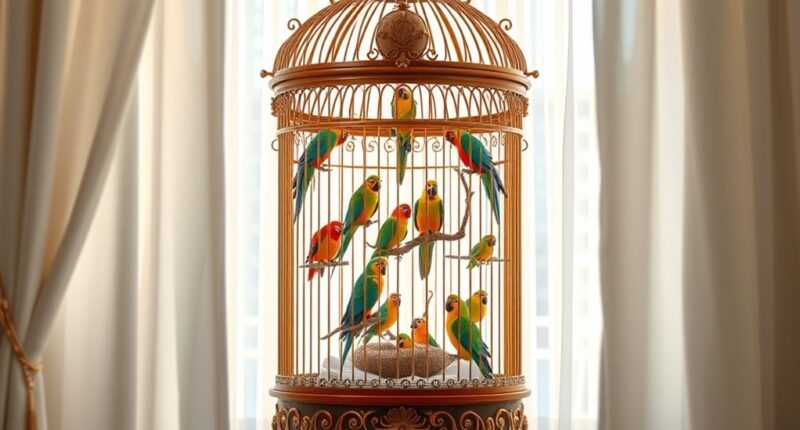 elegant upscale bird enclosures