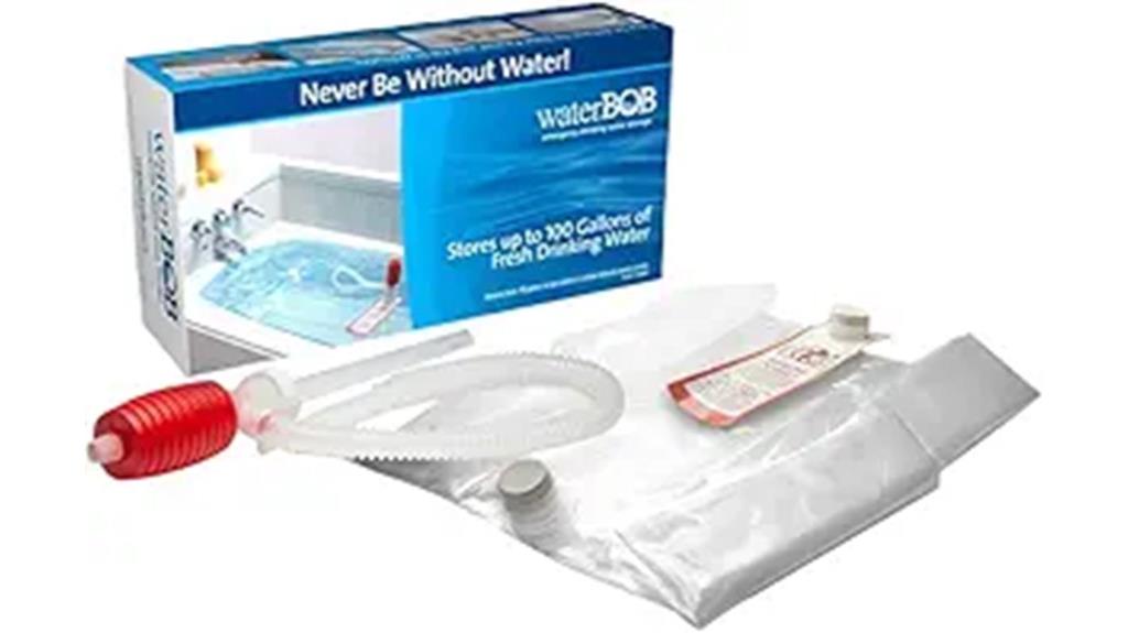 emergency bathtub water container