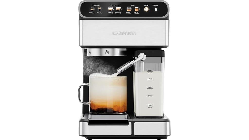 espresso machine with milk frother