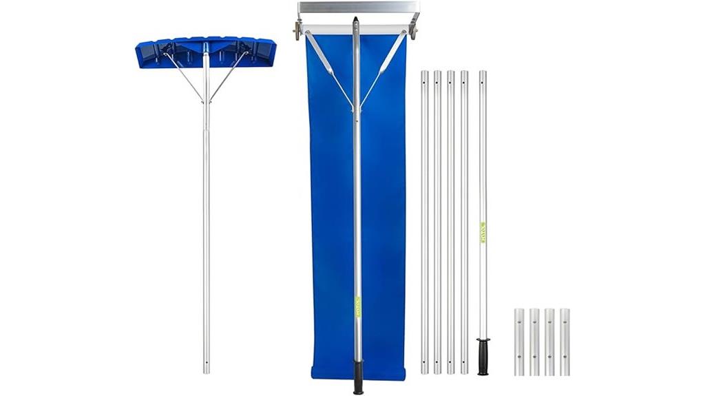 extendable aluminum snow rake