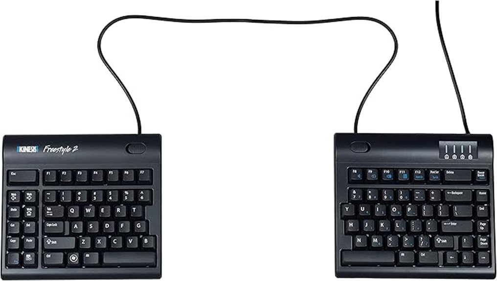 extended separation ergonomic keyboard