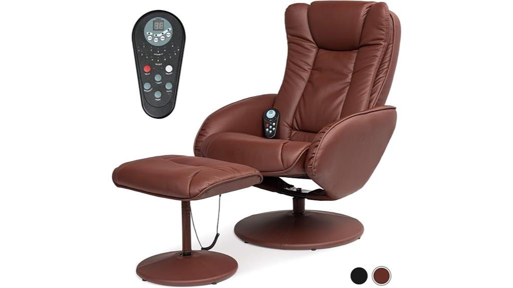 faux leather massage recliner